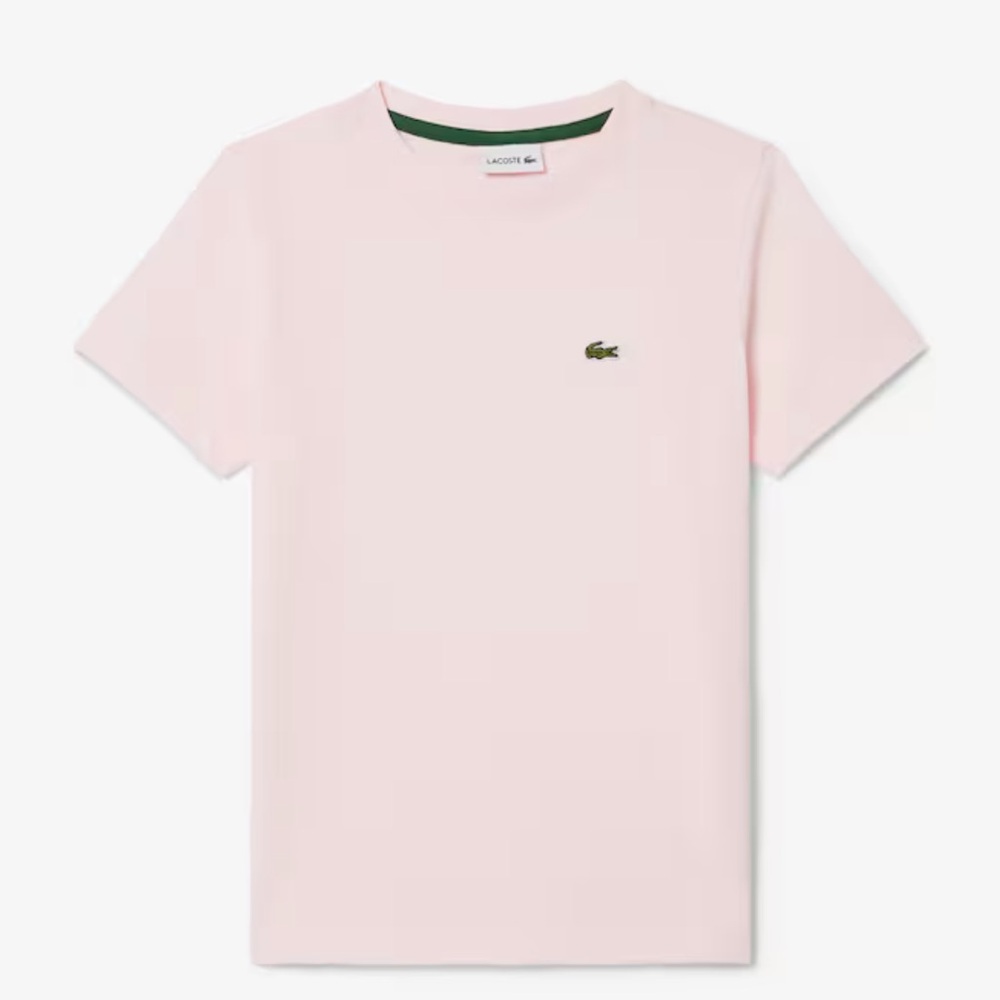 Lacoste Pink Short Sleeve Tee Classic Crew Neck